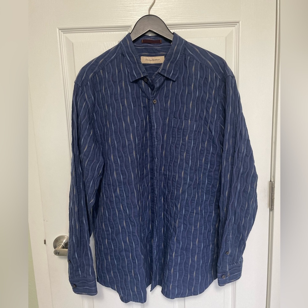 Tommy Bahama textured striped shirt